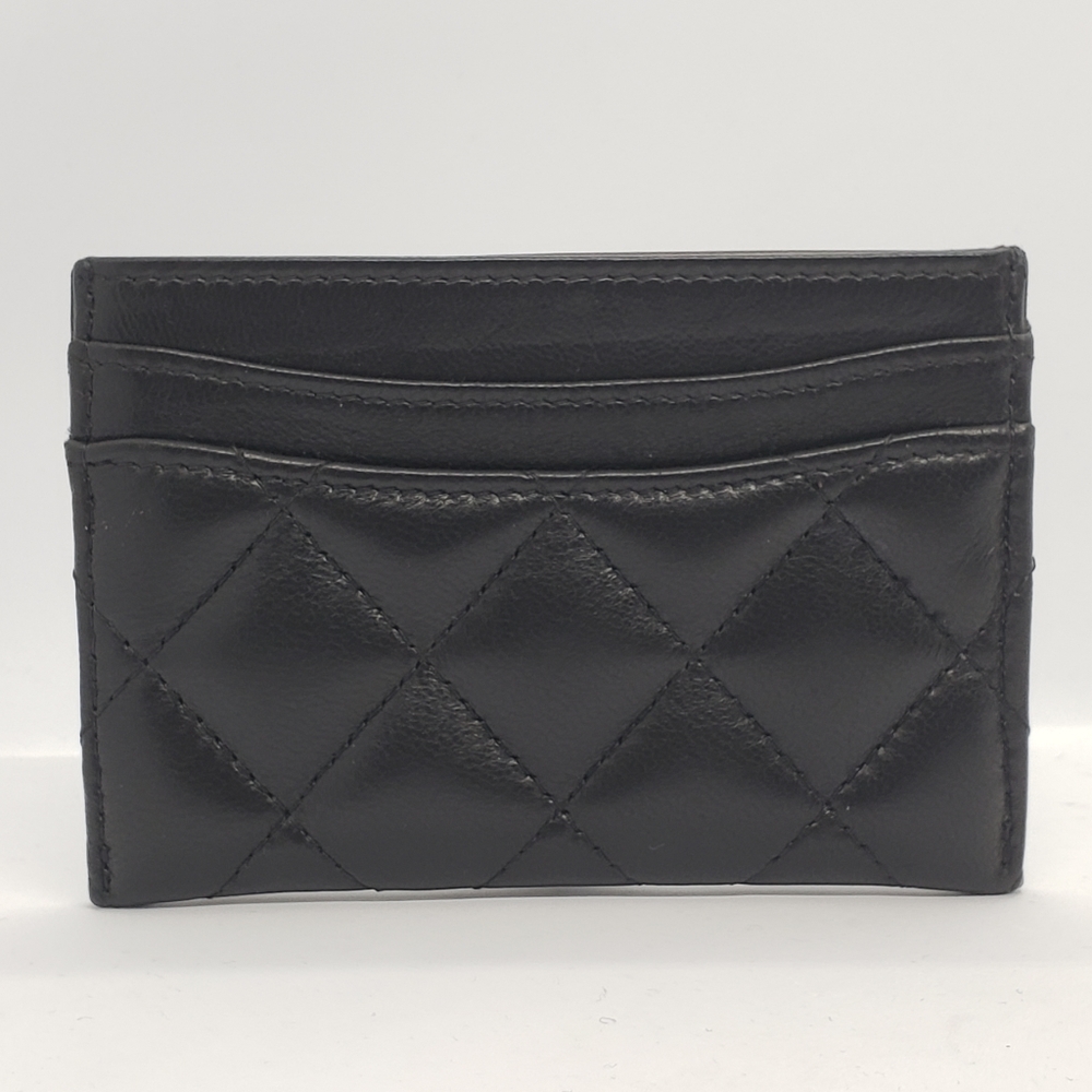 Chanel lambskin leather cardholder black/silver with box and dustbag - Picture 3 of 6